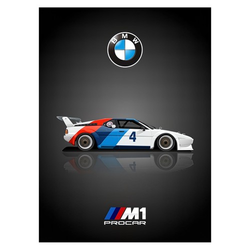 Bmw procar poster - m1, |